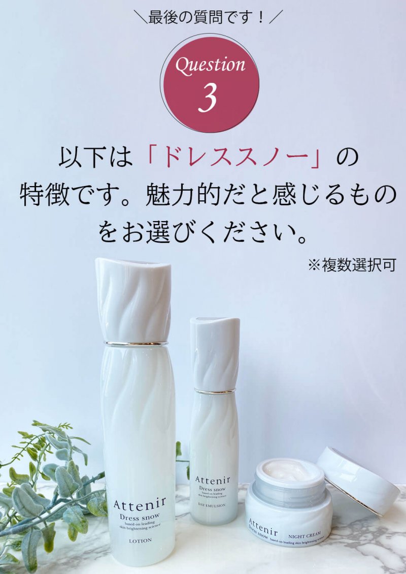 ドレススノー14日　質問3