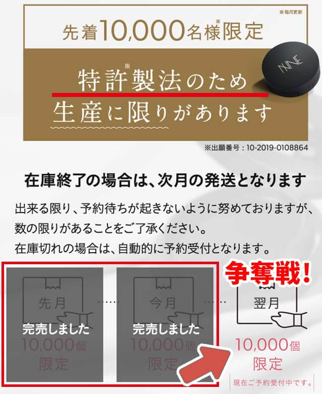 NNE　2度完売